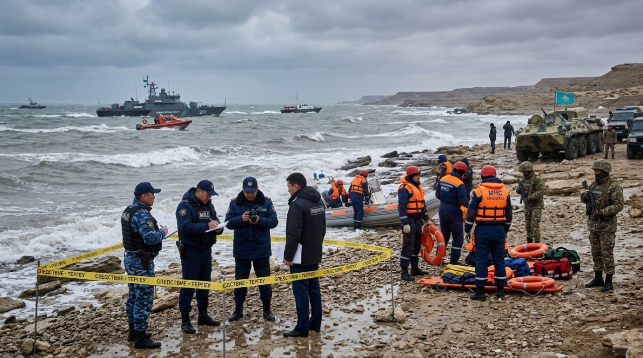 19 военнослужащих Казахстана унесло в Каспийское море на учениях