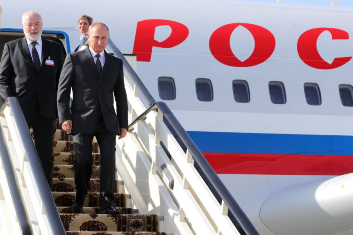 Путин 8 октября прибыл в Туркменистан на заседание СНГ и Каспийский экологический саммит